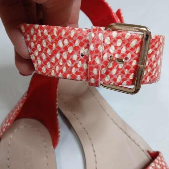 J.Crew Snake Skin Print Ankle Strap Leather Sandals Size 7 - Picture 8 of 13